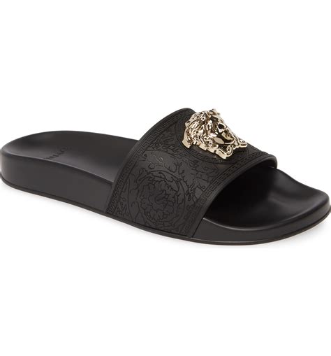 versace ladies sandals|versace slip on sandals women's.